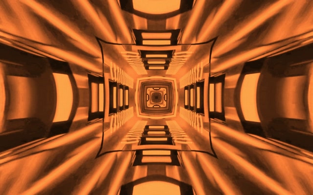 Túnel de Neó Vòrtex de Quadrat Taronja VJ Loop 60fps 16:10 MacBook Protector de Pantalla