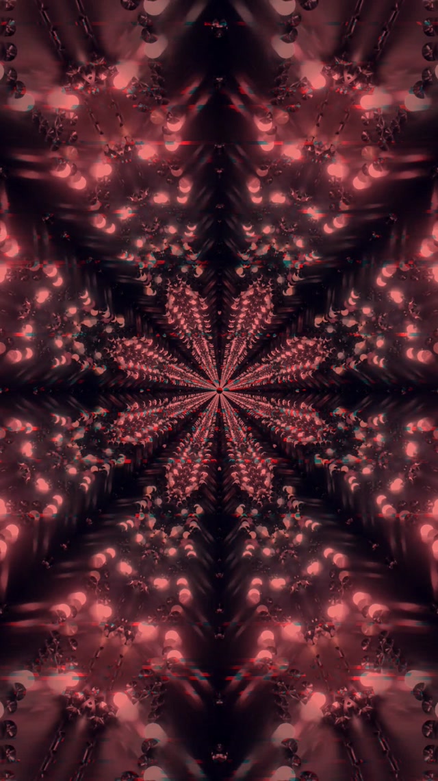 Túnel de Neó Fractal Calidoscopi Explosió VJLoops 9:16 Reels 60fps Protector de Pantalla
