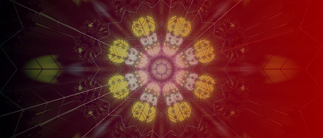 Caleidoscopi Fractal Túnel de Neó 21:9 Ultrawide 60fps Protector de Pantalla Vj Loop