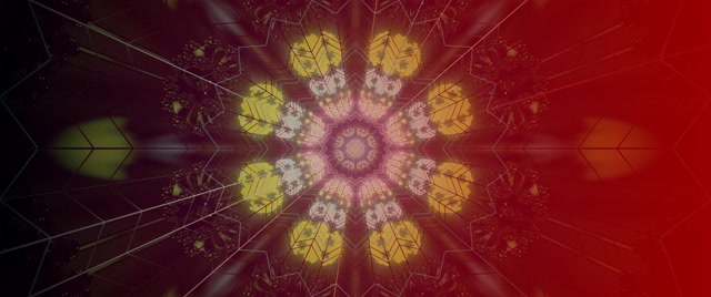 Túnel de Neó Explosió Calidoscopi Fractal Vermell VJ Loop 2.39:1 Cinemascope 60fps Estalviapantalles