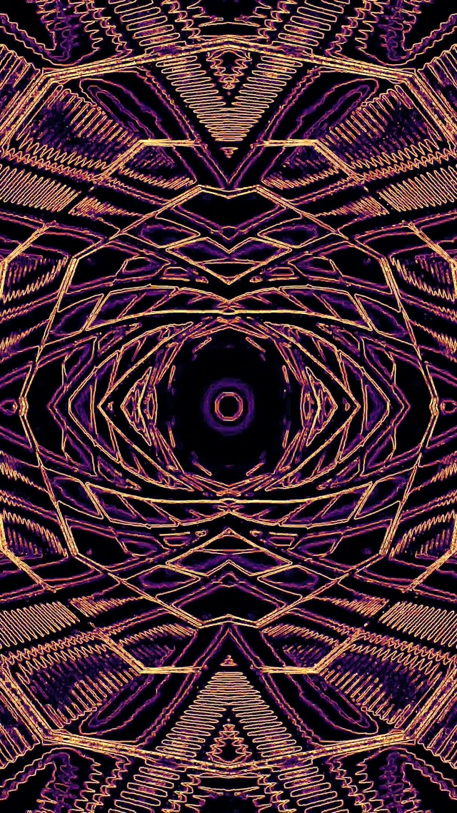 Túnel de Neó Daurat Porpra Mandala Vj Loop 9:16 Reels 60fps Estalviapantalles
