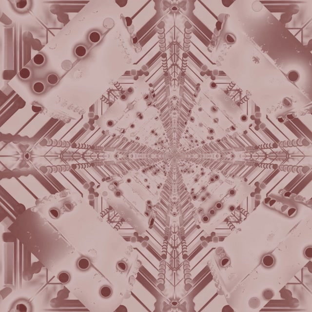 Túnel de Neó Rosa Calidoscopi Reixeta VJLoops 1:1 Quadrat 60fps Protector de Pantalla