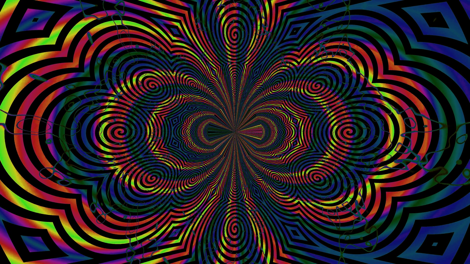 Neonový tunel psychedelická spirála spořič obrazovky 4K UHD 60fps VJ Loop