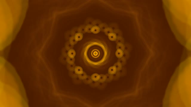 Golden neon tunnel 60fps with concentric circles and geometric patterns