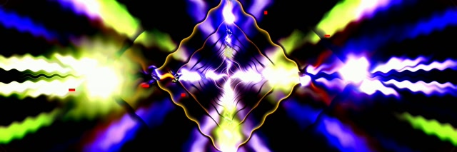 Neon Tunel 3:1 Triple Wide 60fps Šetřič Obrazovky VJ Loop Fialově Modrozelený