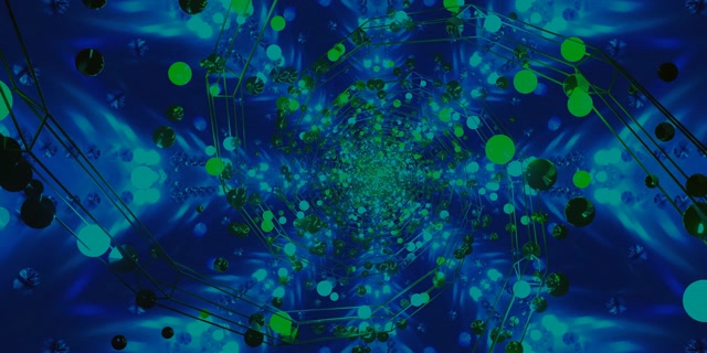 Neon Tunnel VJ Loop Green Orb Vortex 2:1 Univisium 60fps Screensaver