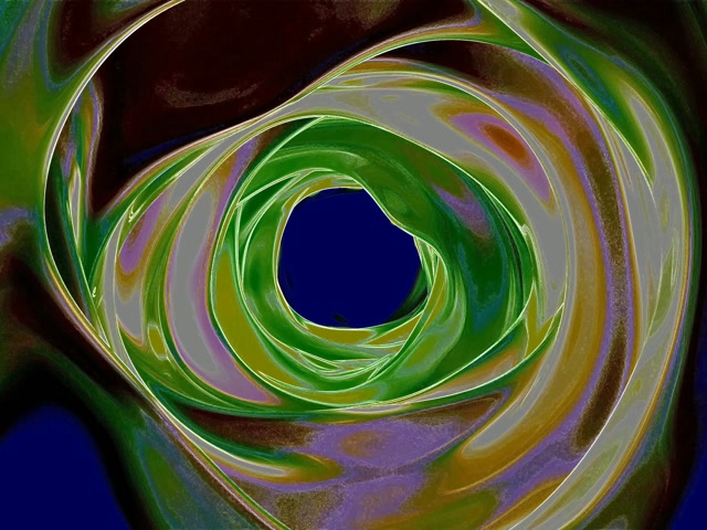 4:3 Neon Tunnel Screensaver Windows 10 - Green Blue Swirl VJ Loop 60fps