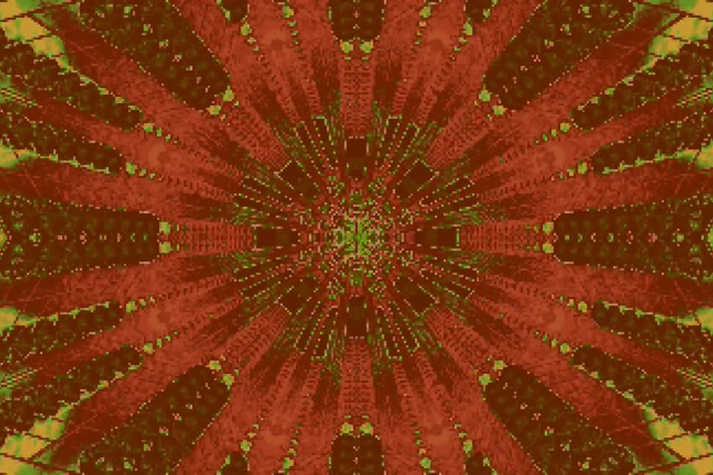 Neon Tunnel Fractal Sunburst Red Green Vj Loop 3:2 Surface 60fps Screensaver