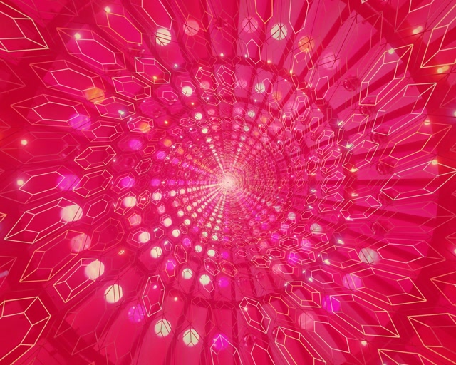 Neon Tunnel Pink Crystal Vortex VJ Loop 60fps 5:4 Industrial Screensaver