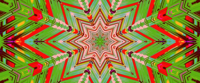 Neon Tunnel Star Kaleidoscope Vj Loop 2.39:1 Cinemascope 60fps Screensaver