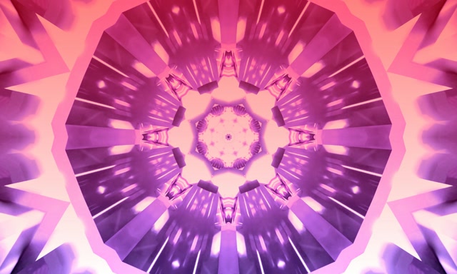 Neon Tunnel Pink Kaleidoscope Vortex VJ Loop 5:3 Wide 60fps Screensaver