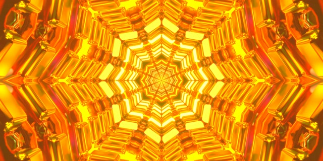 Radiating Golden Neon Tunnel 2:1 Univisium 60fps VJ Loop Screensaver