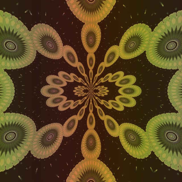 Fractal Sunflower Neon Tunnel VJ Loop 1:1 60fps Screensaver