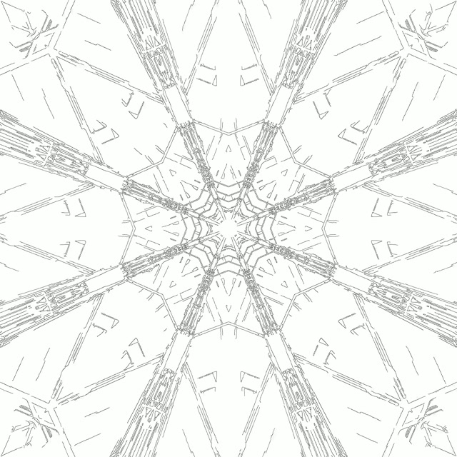 Neon Tunel Kaleidoskop Hvězda Výbuch VJLoops 1:1 Square 60fps Spořič obrazovky