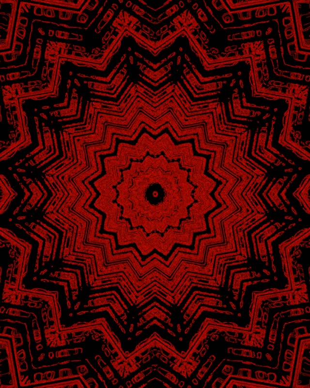 Neonový Tunel Červená Hvězda Kaleidoskop VJ Loop 4:5 Instagram 60fps Spořič