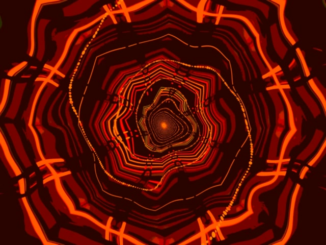 Neonový Tunel Červená Spirála Vortex VJ Loop 4:3 Classic 60fps Spořič Obrazovky