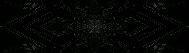 Neonový tunel tmavý kaleidoskop hvězda 32:9 Super Ultrawide 60fps šetřič obrazovky VJ Loop