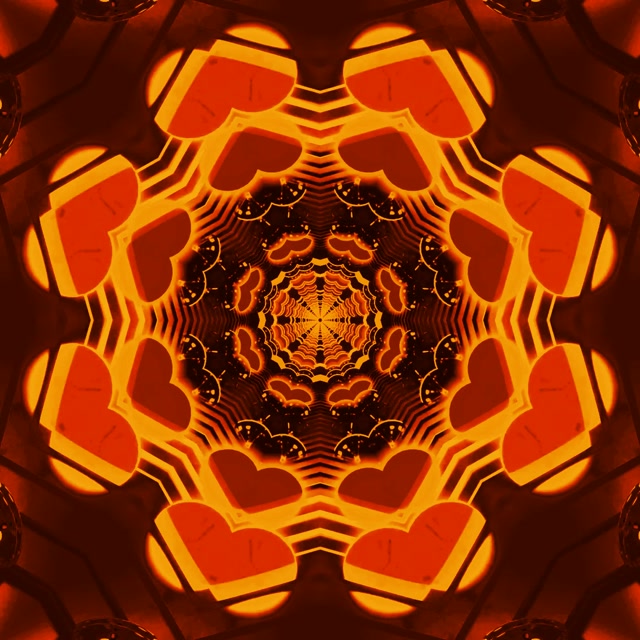 VJ Loop Neonový tunel Ohnivý kaleidoskop Hvězda 1:1 Square 60fps Spořič obrazovky