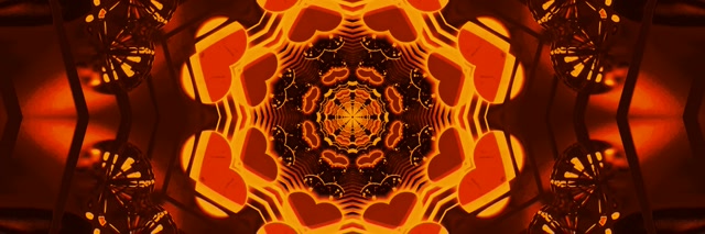 Neonový tunel Ohnivý oktagon Vortex VJ Loop 3:1 Triple Wide 60fps Spořič obrazovky