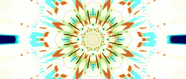 VJ Loop Neon Tunel Kaleidoskop Star Burst 21:9 Ultrawide 60fps Spořič