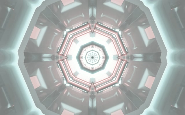 Neonový tunel oktagon vortex VJ Loop 60fps 16:10 MacBook spořič obrazovky