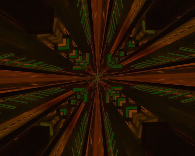 Neonový Tunel Fraktál Kaleidoskop Výbuch 5:4 průmyslový 60fps Spořič obrazovky VJ Loop