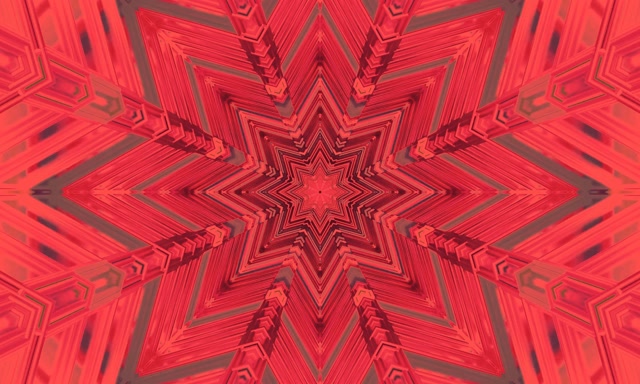 Červená hvězda kaleidoskop neonový tunel VJ Loop 5:3 Wide 60fps šetřič obrazovky