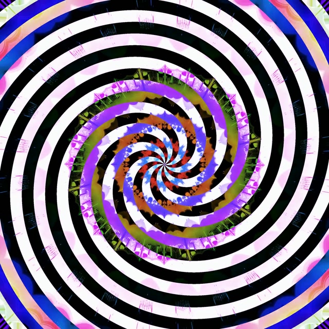 Neonový Tunel Hypnotická Spirálová Vortex 1:1 Čtverec 60fps Spořič Obrazovky VJLoops