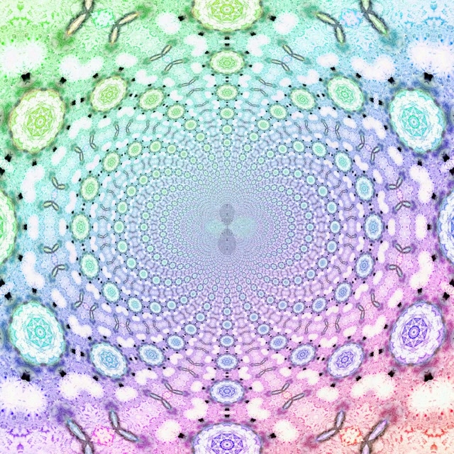 Neonový Tunel Kaleidoskop Mandala VJ Loop 1:1 Square 60fps Spořič