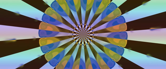 Neonový tunel kaleidoskop květina výbuch VJ Loop 2.39:1 Cinemascope 60fps spořič obrazovky