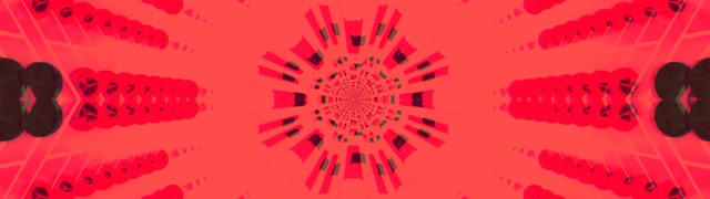 Neon Tunel Červený Kaleidoskop Výbuch VJ Loop 32:9 Super Ultrawide 60fps Spořič