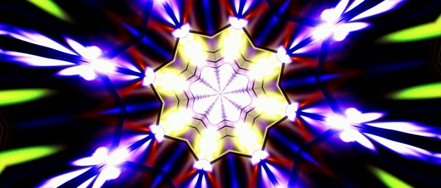 Neonový tunel kaleidoskop záblesk VJ Loop 21:9 ultra široký 60fps spořič obrazovky