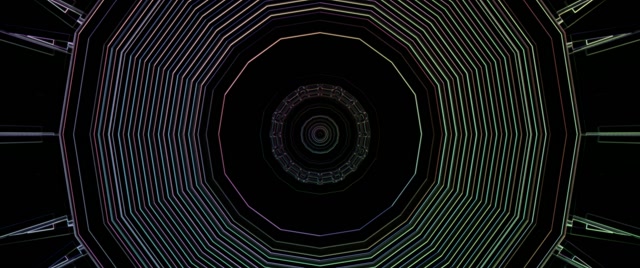 Octagonal Neon Tunnel Vortex Loop 2.39:1 Cinemascope 60fps Screensaver