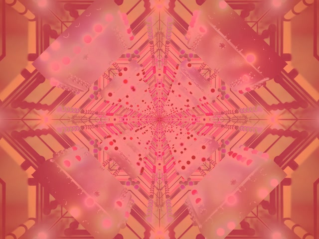 VJ loop Neonový Tunel Růžový Obvod Kaleidoskop 4:3 Classic 60fps Spořič