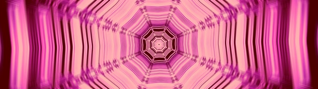 Neonový Tunel Osmiúhelník Vortex Růžový VJ Loop 32:9 Super Ultraširoký 60fps Spořič Obrazovky