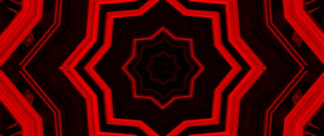 Červený neonový tunel hvězdný vír spořič 2.39:1 Cinemascope 60fps VJ Loop