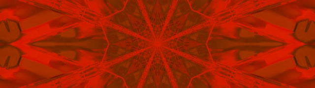 Červený Fraktální Kaleidoskop Výbuch Neonový Tunel VJ Loop 32:9 Super Ultraširoký 60fps Spořič Obrazovky