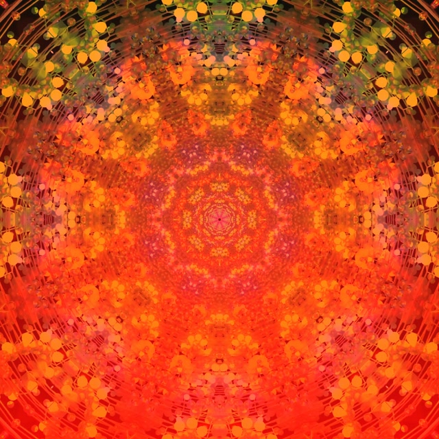 Neonový Tunel Fraktální Kaleidoskop Výbuch 1:1 Čtvercový 60fps Spořič VJ Loop