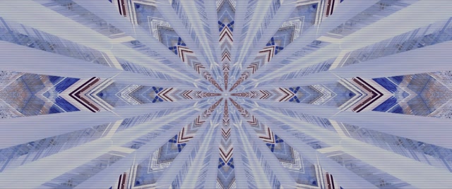 Modrý geometrický neonový tunel spořič obrazovky 2.39:1 Cinemascope 60fps VJ Loop