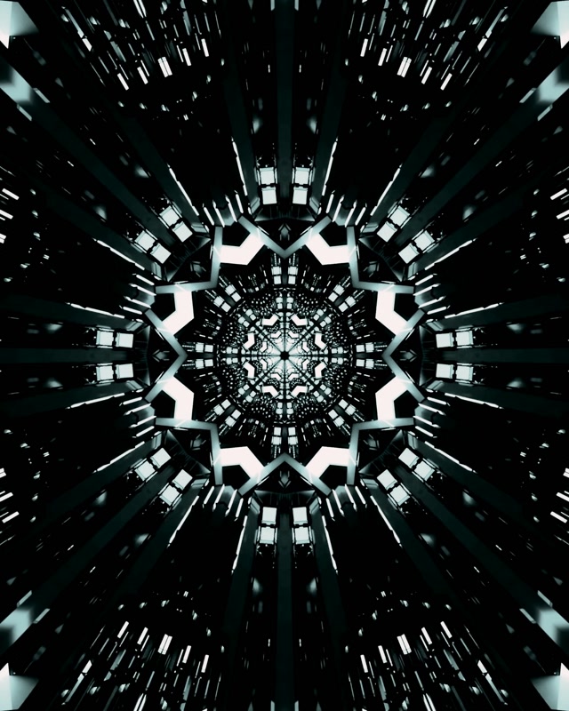 Neonový Tunel Kaleidoskop Hvězda Vj Loop 4:5 Instagram 60fps Spořič Obrazovky