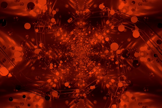 Červený Neonový Tunel Spořič 60fps 3:2 Surface VJ Loop PC Laptop