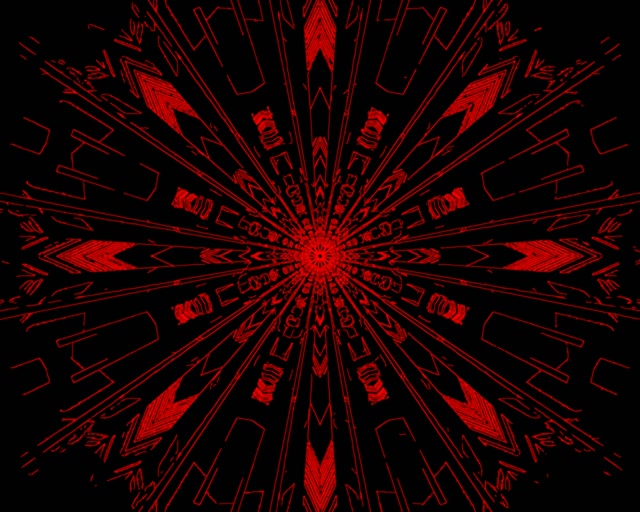 Neon Tunel Zelený Fraktální Kaleidoskop Výbuch VJ Loop 5:4 průmyslový 60fps spořič obrazovky