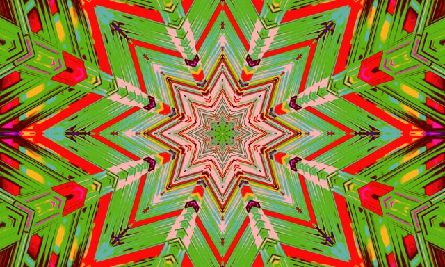 Neonový Tunel Hvězda Kaleidoskop Vj Loop 5:3 Široký 60fps Spořič Obrazovky