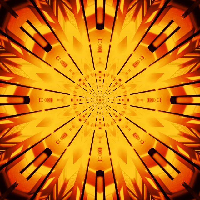 Neonový Tunel Sluneční paprsek Kaleidoskop VJLoops 1:1 Čtverec 60fps Spořič obrazovky