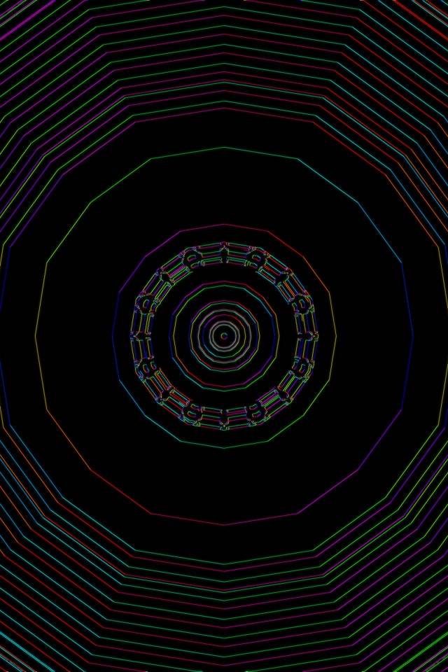 Neon Tunnel Spiraling Vortex | 2:3 Portrait 60fps VJ Loop Screensaver
