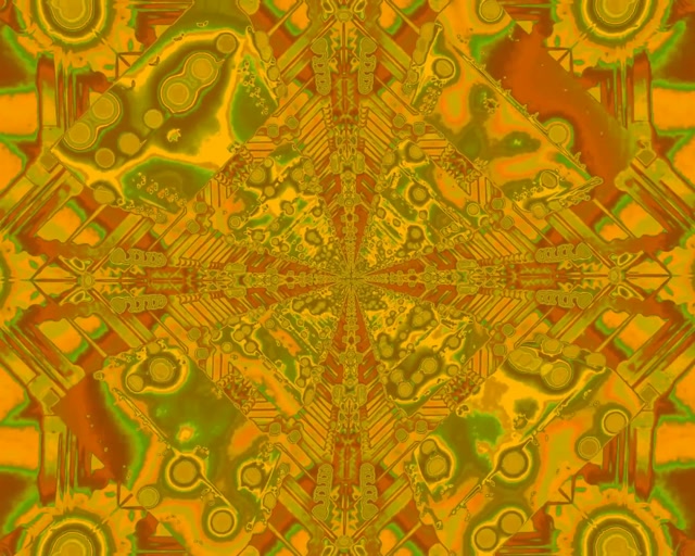 Neon Tunel Zlatý Kaleidoskop VJ Loop 5:4 industrial 60fps Spořič