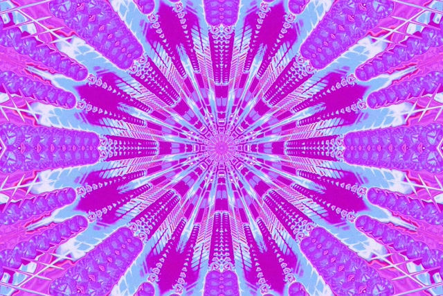 Neon Tunel Kaleidoskop Burst VJ Loop 3:2 Surface 60fps Spořič