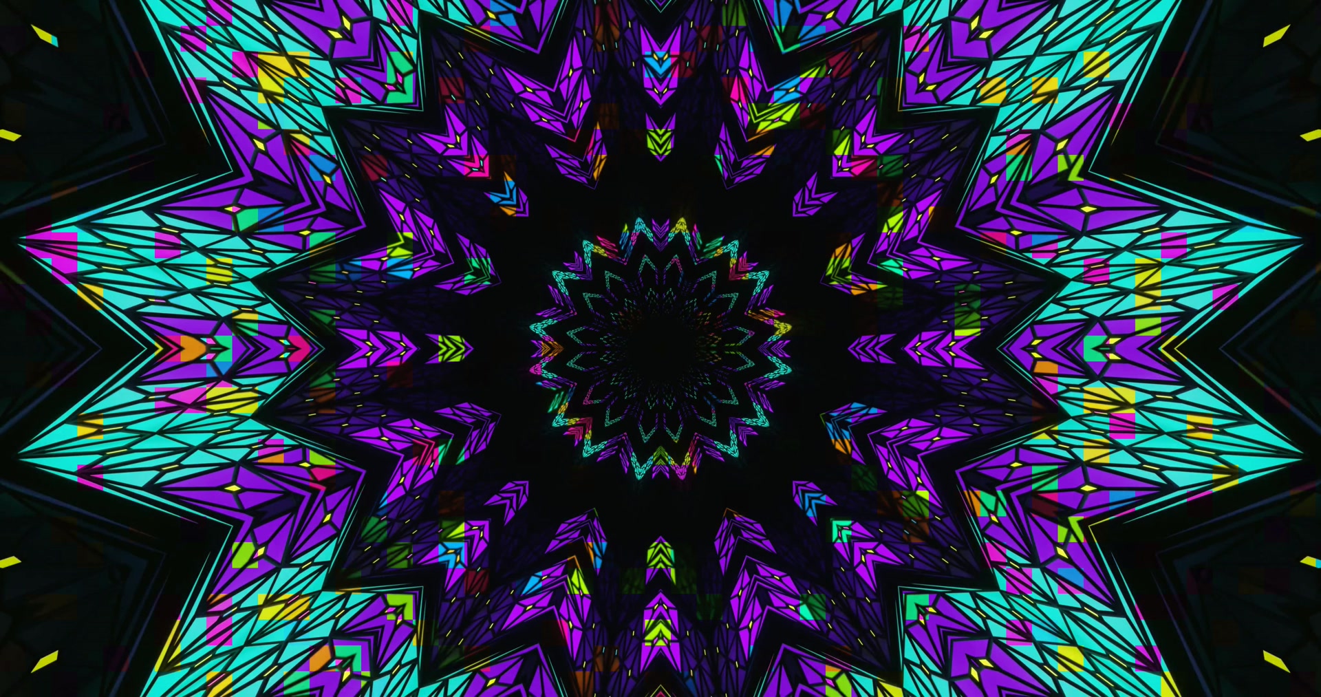 Twnnel Neon Caleidosgop 4K UHD 60fps Arbedwr Sgrin Dolen VJ