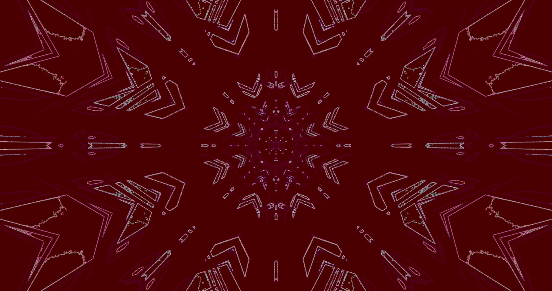 Twnnel Neon Cymesuredd Rhuddgoch Tywyll 4K UHD 60fps Arbedwr Sgrin VJ Clip