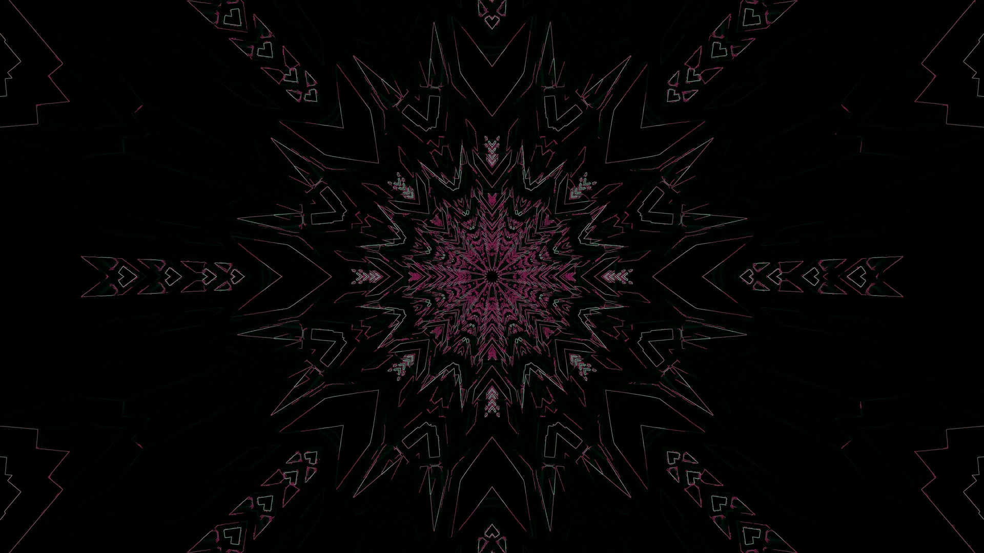 Twnnel Neon Tywyll Mandala Pinc Screensaver 4K UHD 60fps Vj Loop